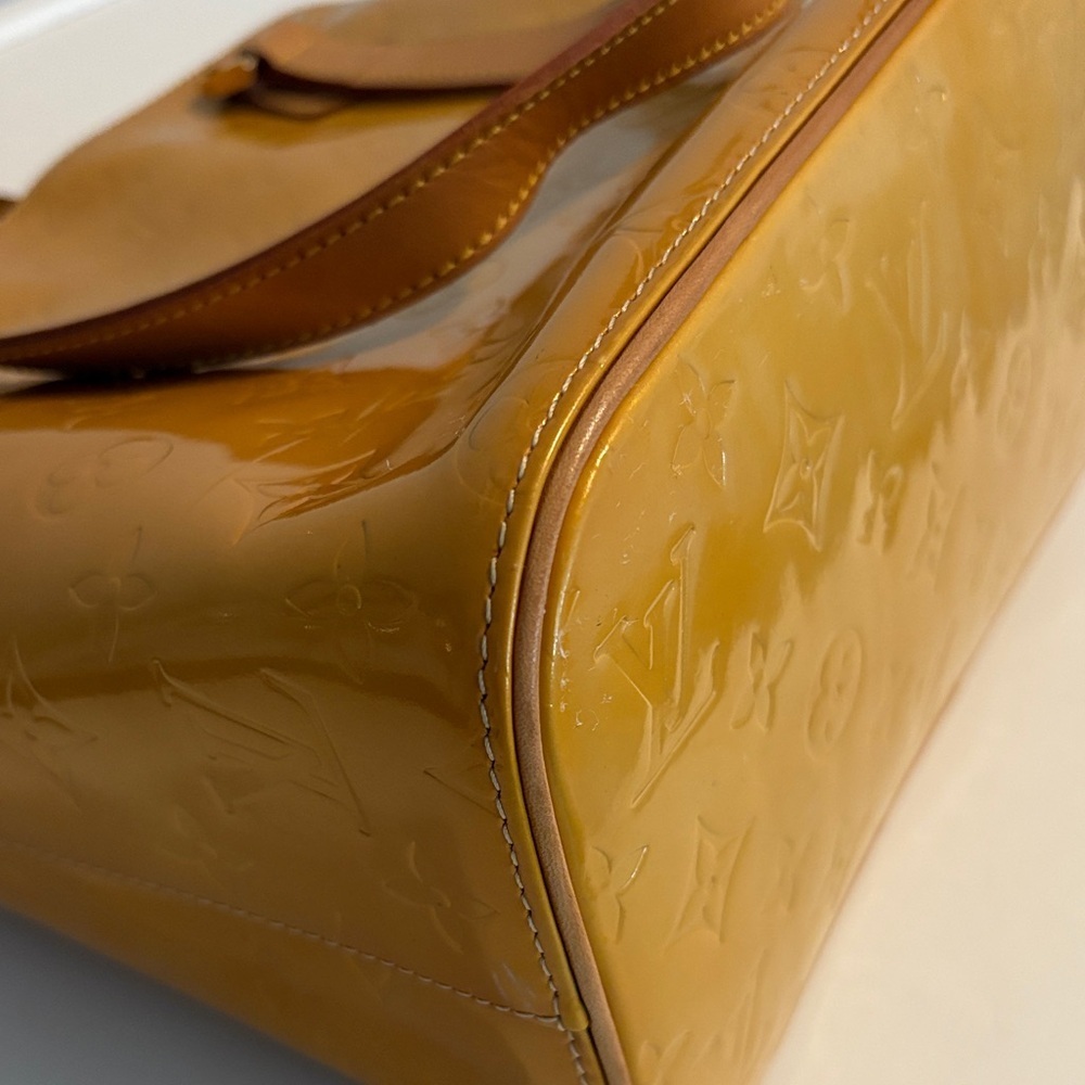 Vibrant Louis Vuitton Mustard Vernise Tote with COA - Picture 12 of 16